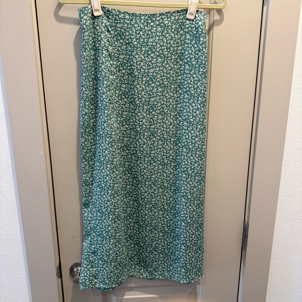 Floral Green Skirt